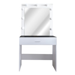Tocador Make Up con Luz I-medStetic Premium 9 Bombillas Negro -I-medStetic Premium -Tocadores Barbería