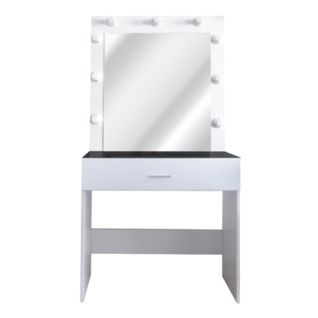 Tocador Make Up con Luz I-medStetic Premium 9 Bombillas Negro -I-medStetic Premium -Tocadores Barbería