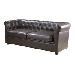Chester Brown 3-Seater Waiting Sofa by I-medStetic Premium: Classic elegance and comfort. -I-medStetic Premium -Waiting chairs