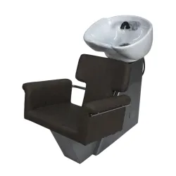 Lave-cheveux Tor coque métallique avec lavabo céramique NeoBeauty