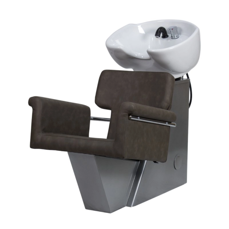 Lave-cheveux Tor coque métallique avec lavabo céramique NeoBeauty