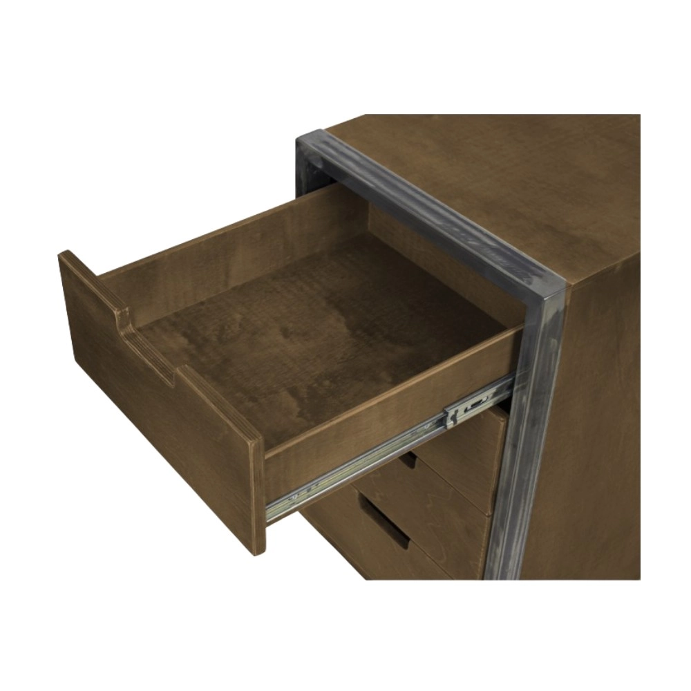 Carrito Barbería City Marrón vintage con ruedas y cajones NeoBeauty -NeoBeauty -Carritos barbero