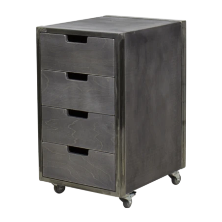 Trolley City Grigio effetto invecchiato compatto con ruote e freno - NeoBeauty