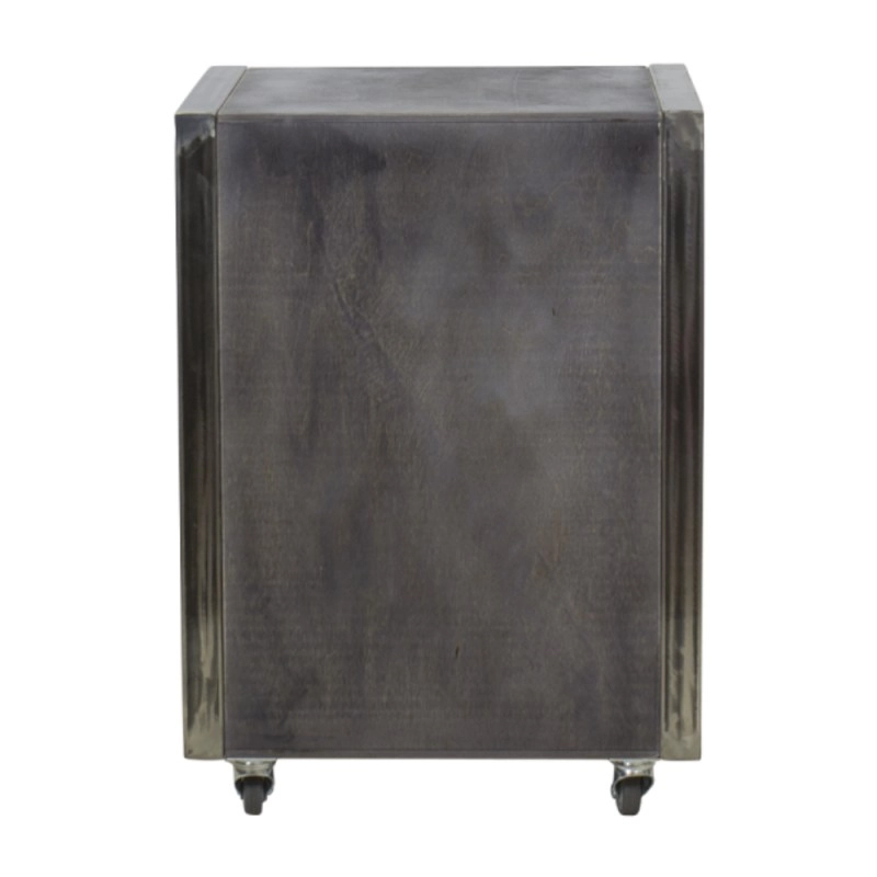 Trolley City Grigio effetto invecchiato compatto con ruote e freno - NeoBeauty