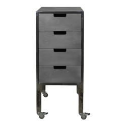 NeoBeauty City Plus Barber Cart: Durable, vintage metal, spacious drawers, swivel wheels. -NeoBeauty -Carber carts