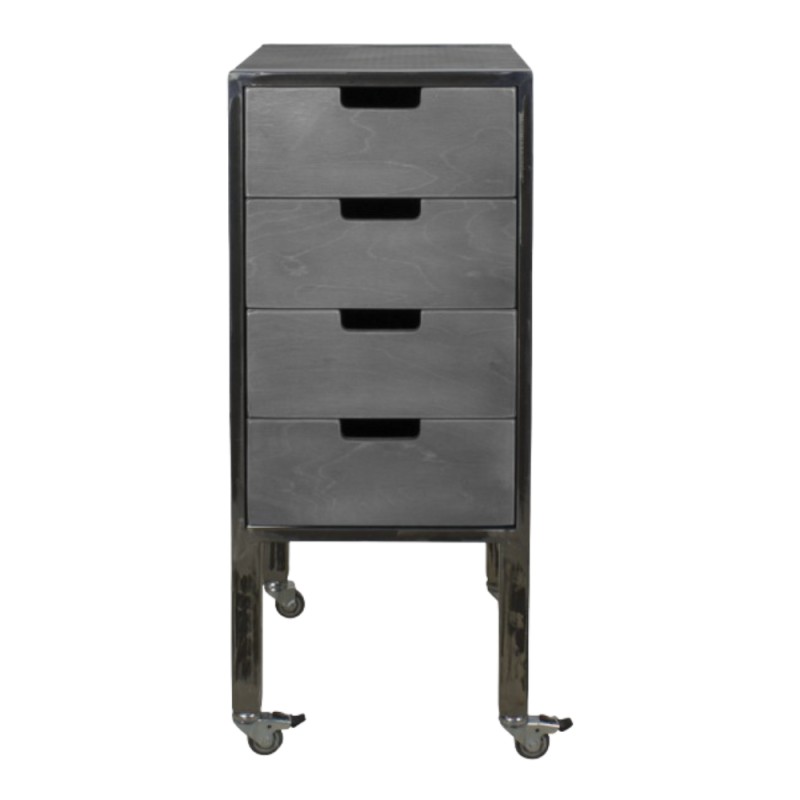 NeoBeauty City Plus Barber Cart: Durable, vintage metal, spacious drawers, swivel wheels. -NeoBeauty -Carber carts