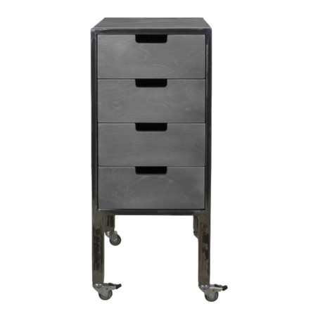 NeoBeauty City Plus Barber Cart: Durable, vintage metal, spacious drawers, swivel wheels. -NeoBeauty -Carber carts