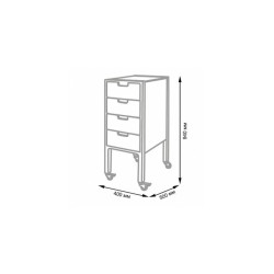 NeoBeauty City Plus Barber Cart: Durable, vintage metal, spacious drawers, swivel wheels. -NeoBeauty -Carber carts