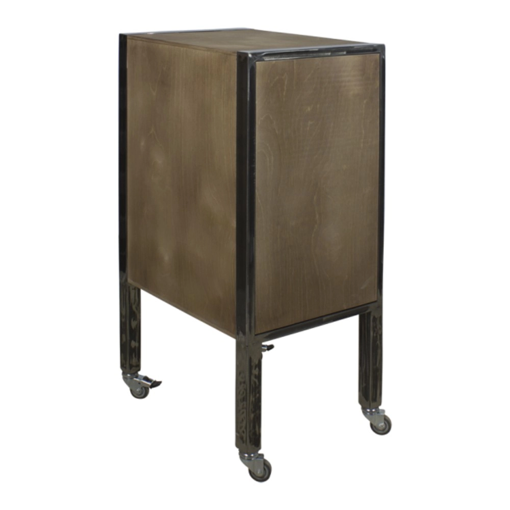 Carrito de barbería City Plus Marrón con cajones y ruedas vintage - NeoBeauty -NeoBeauty -Carritos barbero