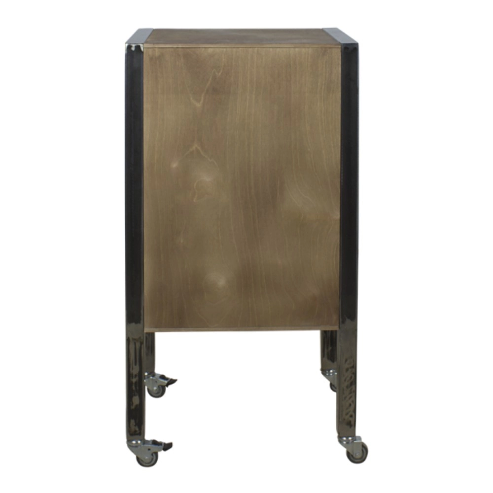 Carrito de barbería City Plus Marrón con cajones y ruedas vintage - NeoBeauty -NeoBeauty -Carritos barbero