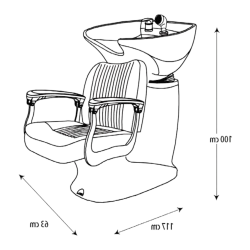 Chaise de lavabo vintage Harlem marron I-medStetic Premium