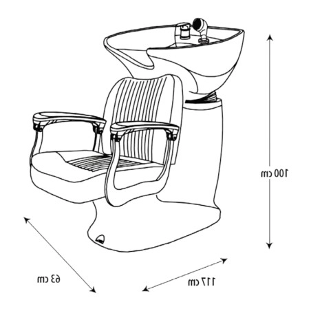 Chaise de lavabo vintage Harlem marron I-medStetic Premium