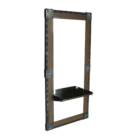 Miroir de coiffeur avec étagère centrale en bois i-Medstetic -i-Medstetic -Tocadores Barbería