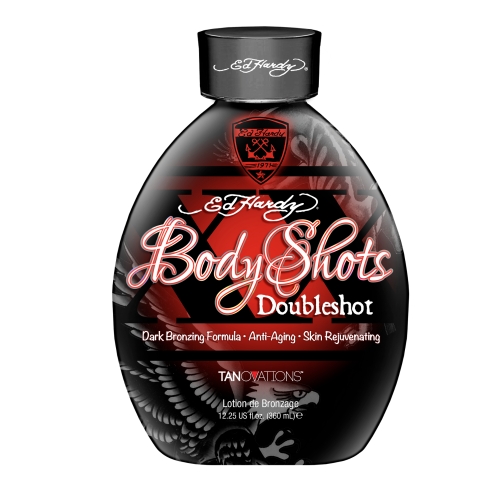 Aceleradores de bronceado Top - Tanovations - Body Shots Doubleshot - Tanovations Ed Hardy - Acelerador de bronceado