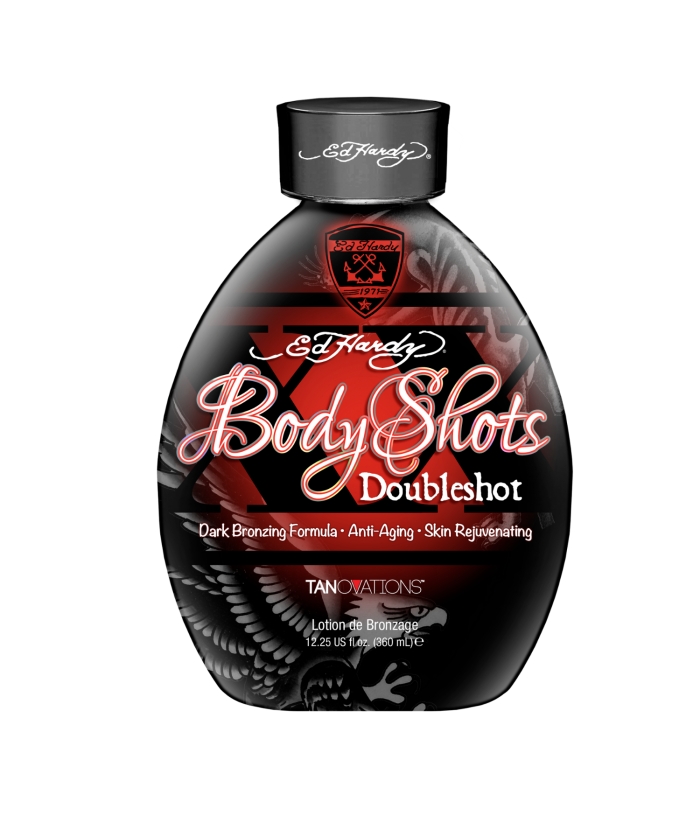 Aceleradores de bronceado Top - Tanovations - Body Shots Doubleshot - Tanovations Ed Hardy - Acelerador de bronceado