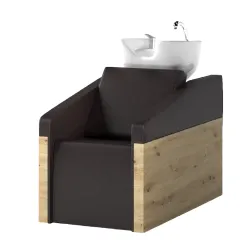 Lavasciacapelli Organic i-Medstetic Decovera - Poltrona lavatesta con bacino in ceramica, design moderno