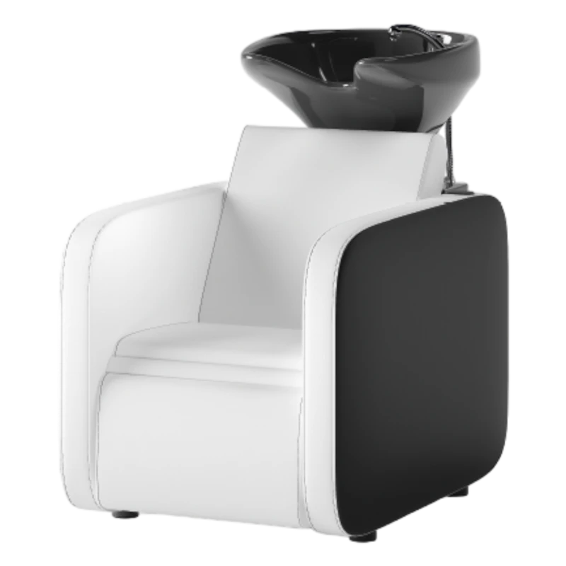 Brisa shampoo unit with ceramic shampoo bowl and customizable upholstery — Decovera