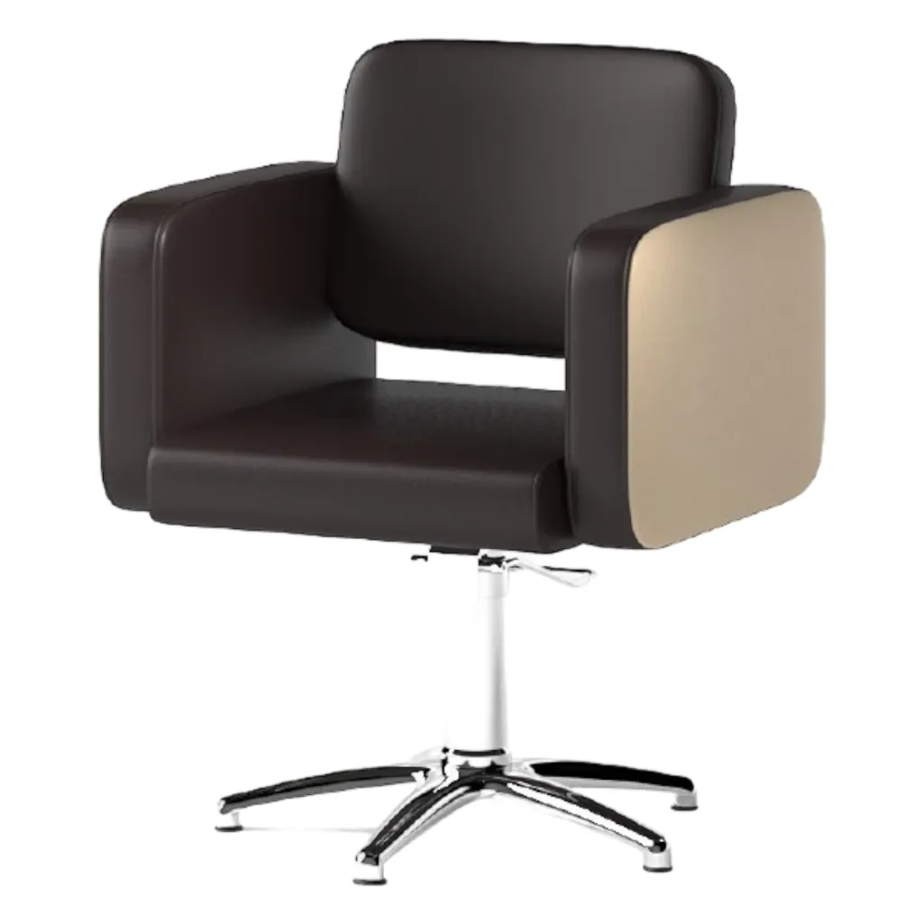 Silla de peluquería Brisa - Base hidráulica giratoria 360º, tapizado polipiel | Decovera