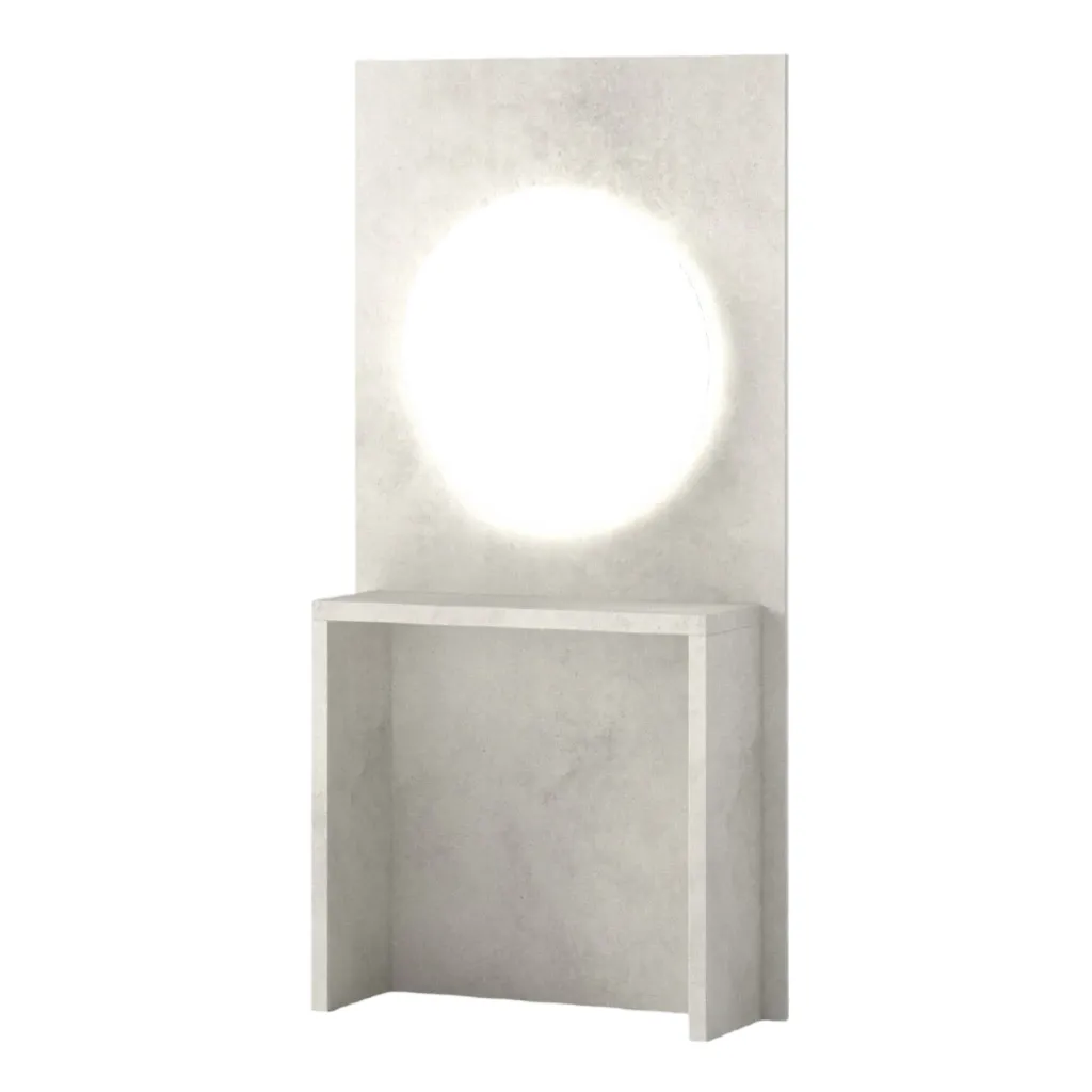 i-Medstetic Tocador con Espejo Circular y Luz LED, personalizable y moderno