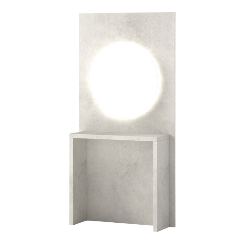i-Medstetic Modern Vanity with Circular LED Mirror, customizable in 8 colors. -i-Medstetic -Hairdressers