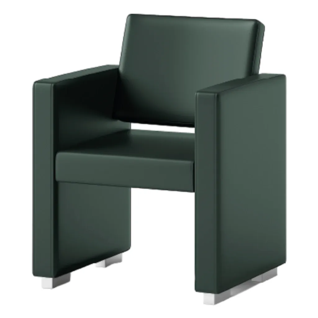 Sillón de espera Ática personalizable 24 colores - tapizado en piel sintética | Decovera