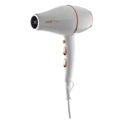 Secador de pelo iónico compacto Flowy White para peluquería Wad