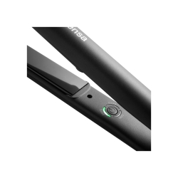 Plancha de cabello Mensa Negra, placas de titanio para peluquería profesional - Wad
