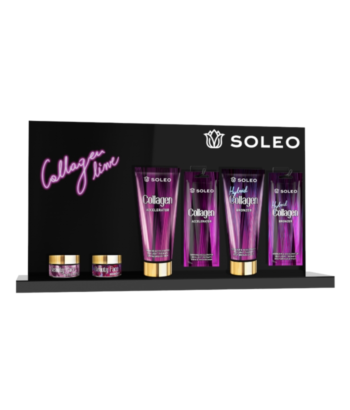 Aceleradores de bronceado - Pack Collagen Soleo con expositor