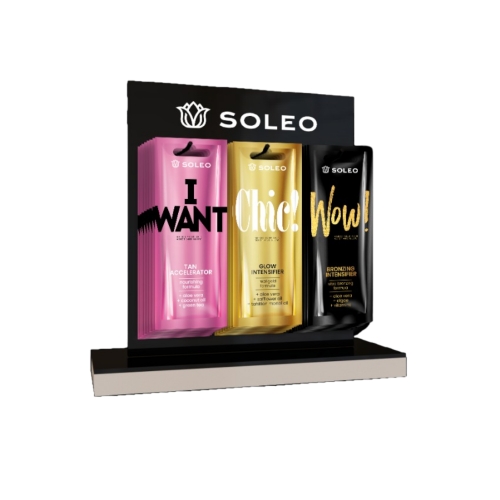 Aceleradores de bronceado - Pack Soleo Black&Gold con expositor