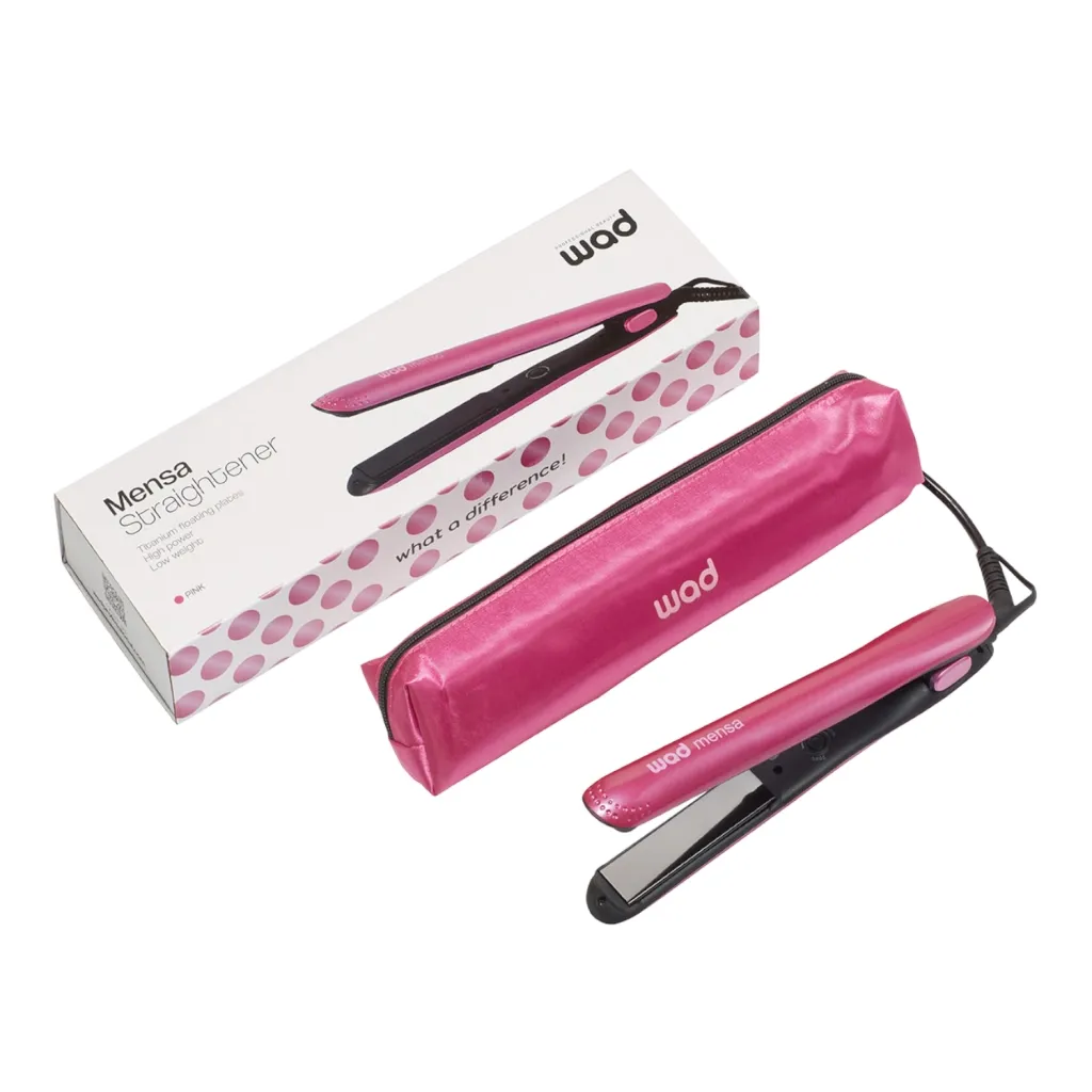 Plancha de cabello Mensa rosa de titanio para peluquería - Wad
