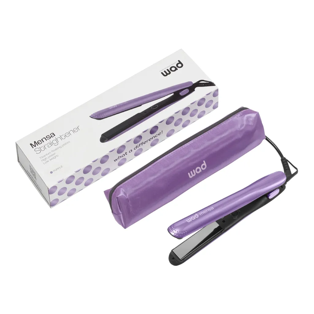Plancha de cabello Mensa, placas de titanio, peluquería profesional - Wad