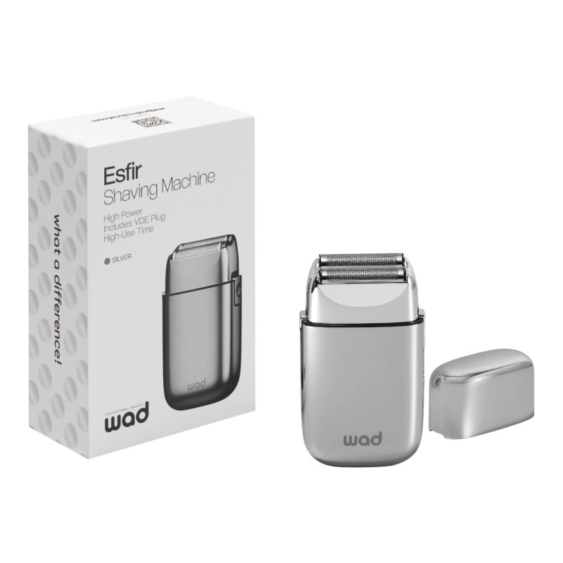 Máquina de Afeitar Profissional Weelko Wad Silver - Corpo Metálico e Bateria 1400 mAh -Weelko -barbeiro útil