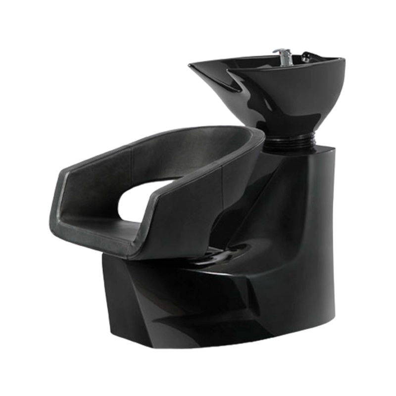Weelko Rolls Black Modern Shampoo Unit with Ergonomic Seat -Weelko -Hair washing basin for hair salons