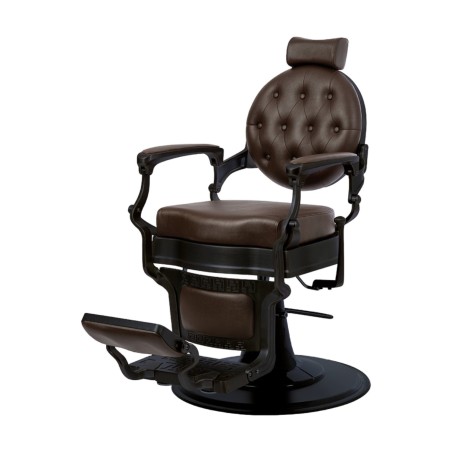 Sillón de Barbero Buzz Black Marrón Vintage Weelko -Weelko -Sillones barbero