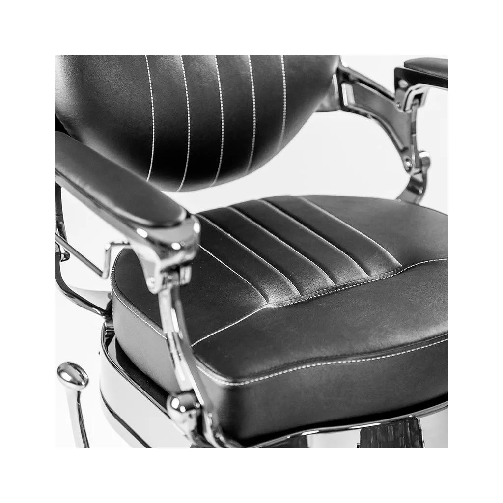 Sillón de Barbero Caesar Mercurio Negro Vintage - Weelko