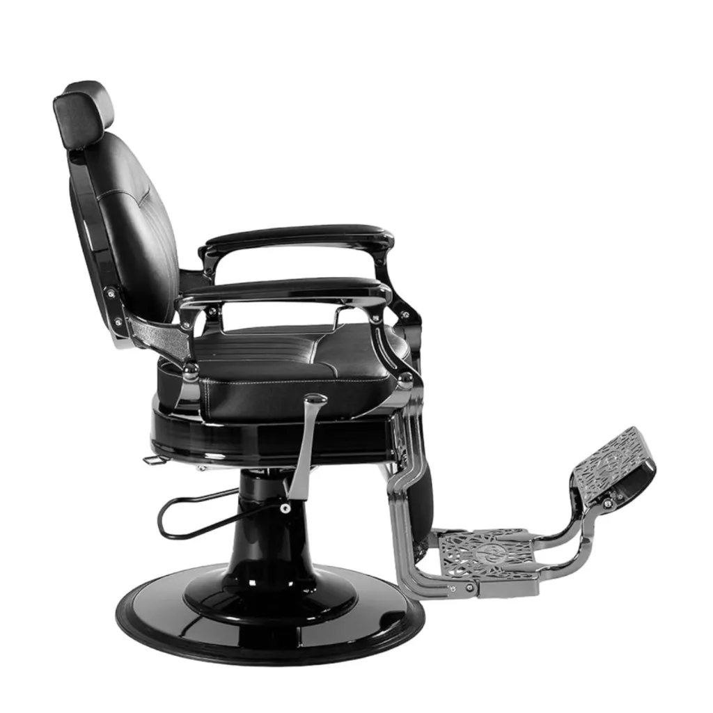 Sillón de Barbero Caesar Mercurio Negro Vintage - Weelko