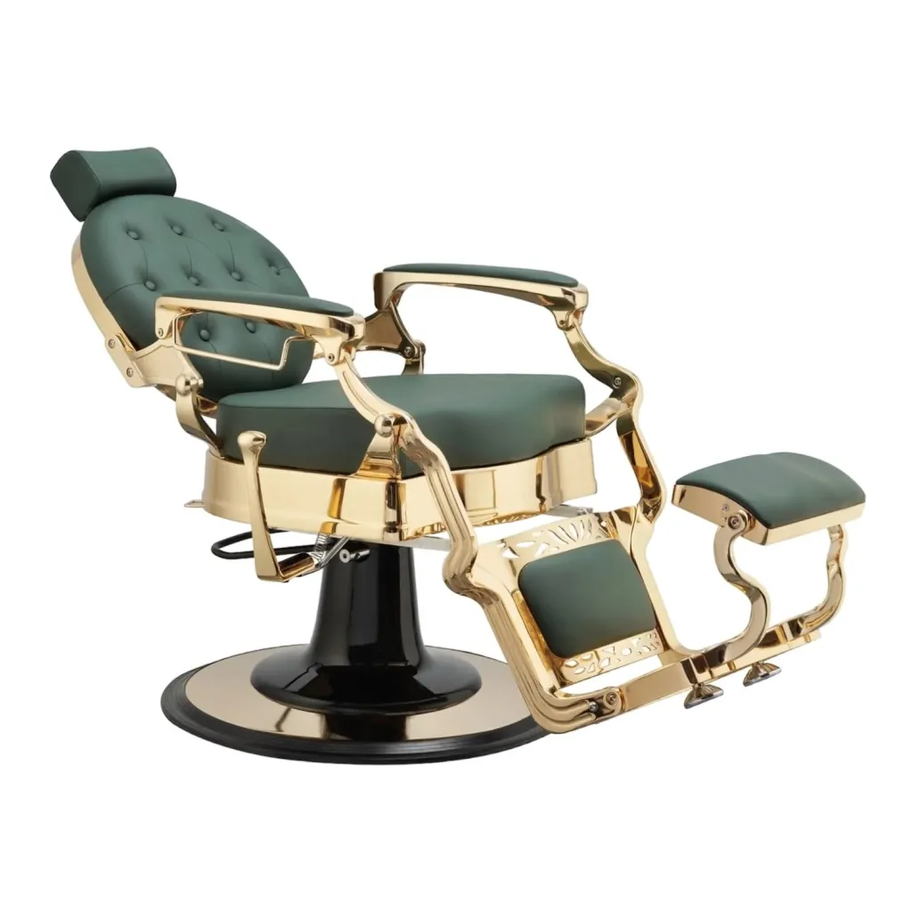 Sillón de Barbero Buzz Gold Green Vintage