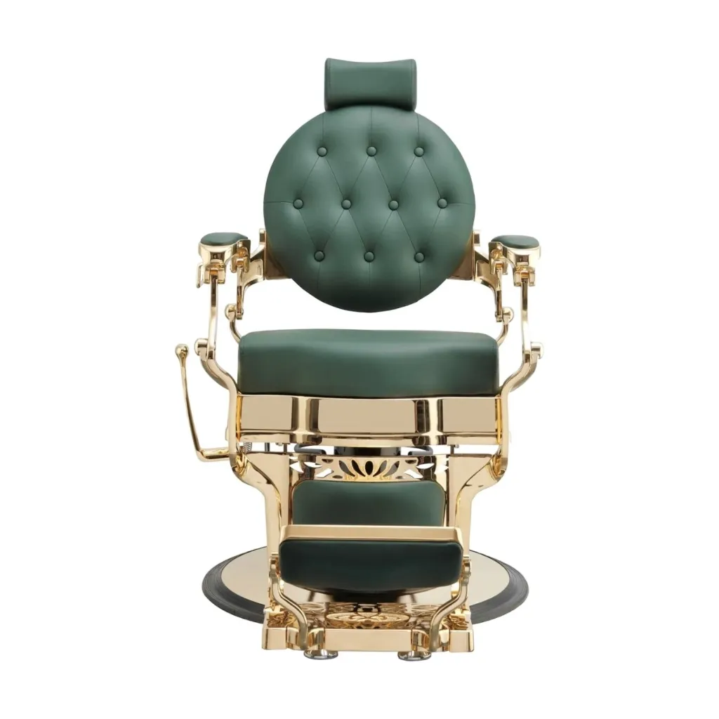 Sillón de Barbero Buzz Gold Green Vintage