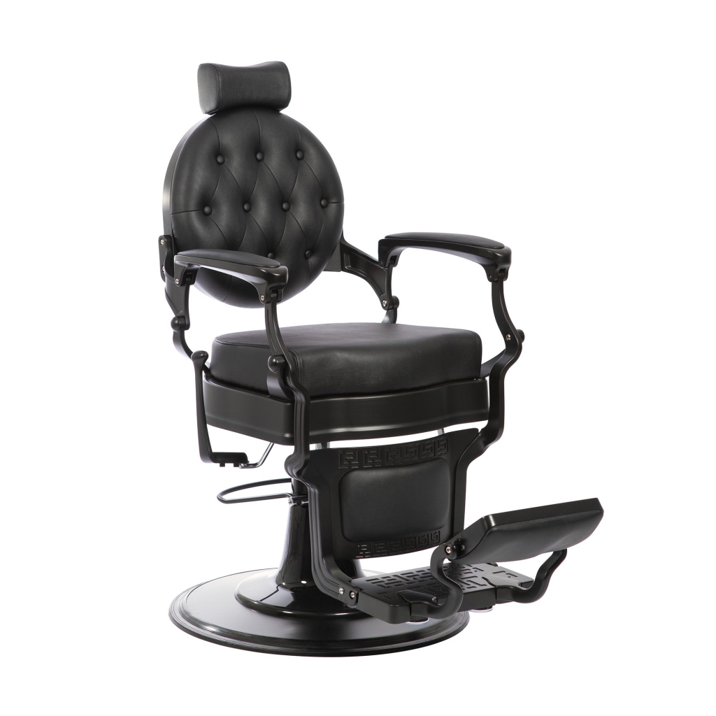 Sillón de Barbero Buzz Black Negro Vintage - Weelko