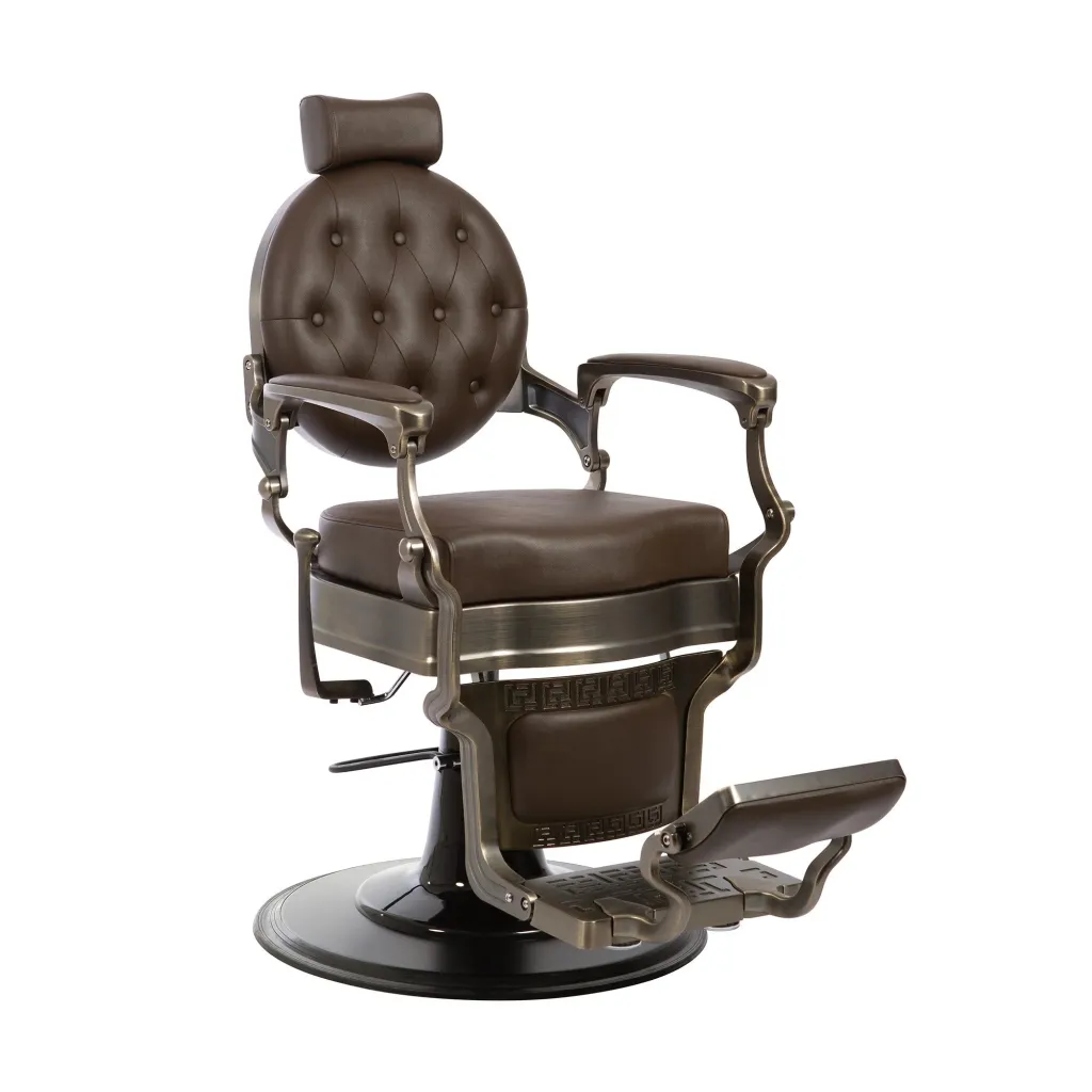 Sillón de Barbero Buzz Bronze Brown Vintage