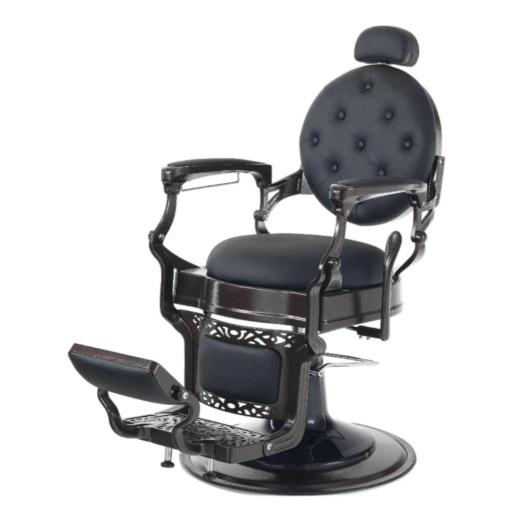 Sillón de Barbero Prestige Negro - Vintage y Moderno | i-Medstetic