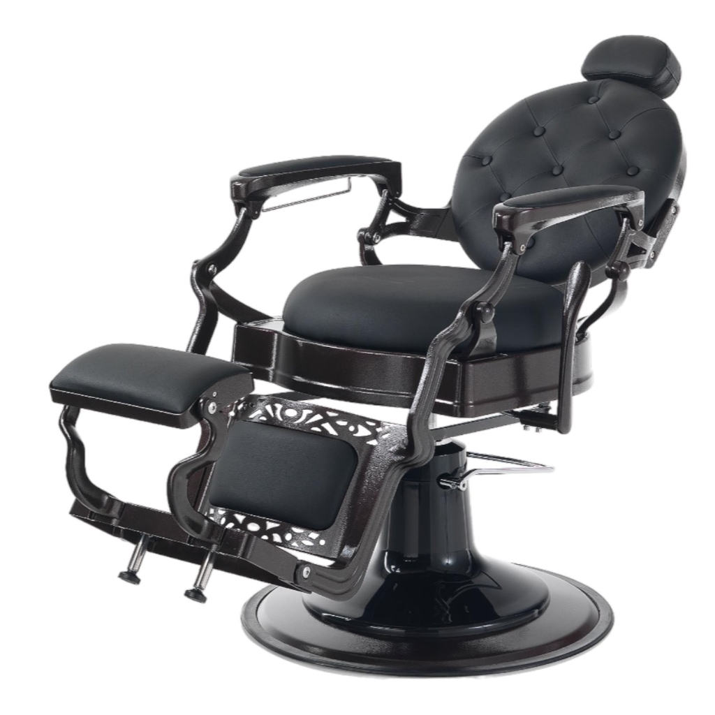 Sillón de Barbero Prestige Negro - Vintage y Moderno | i-Medstetic