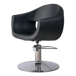 Chaise de coupe coiffure Glam Chrome moderne - Weelko