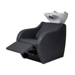 Lavacabeças Wave Power+ chaise-longue com descanso de pés elétrico e pia cerâmica ajustável – Weelko