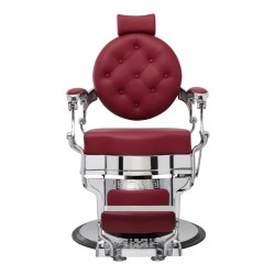 Buzz Silver Bordeaux Weelko Barber Chair: Vintage And Modern -Mudi -Barber chairs