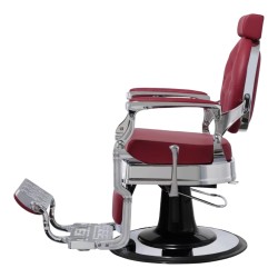 Cadeira de Barbeiro Buzz Silver Burdeus Weelko Vintage -Weelko -Cadeiras de barbeiro