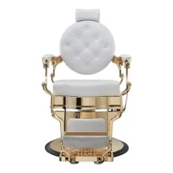 Cadeira de Barbeiro Buzz White Gold Vintage Weelko