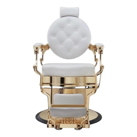 Buzz White Gold Weelko Barber Chair - Vintage, Retro, Classic & Modern -Weelko -Barber chairs