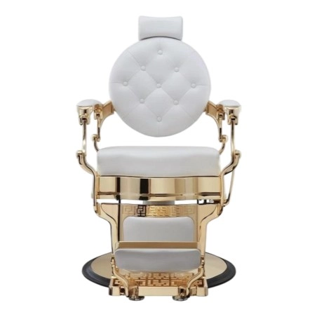 Buzz White Gold Friseurstuhl – Vintage – Weelko -Weelko -Barbierstühle