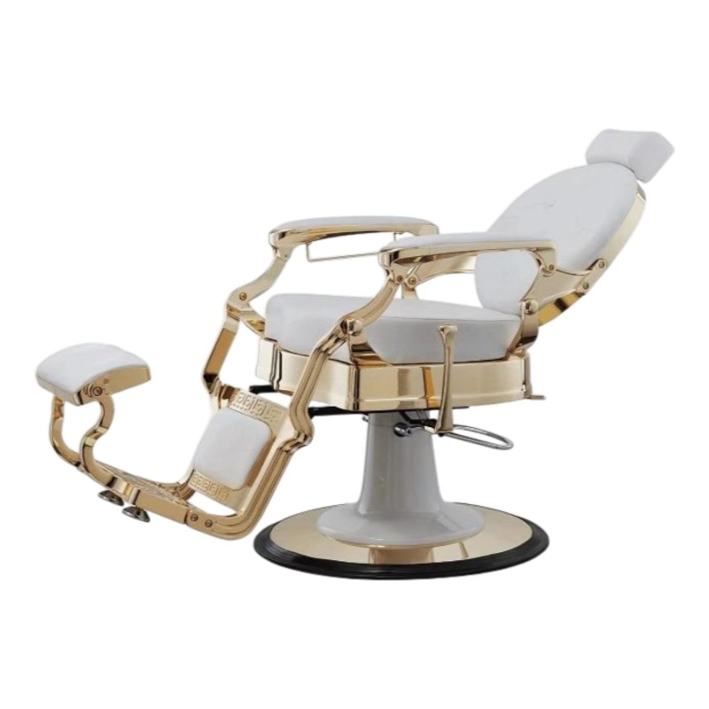 Poltrona da Barbiere Buzz White Gold Vintage Weelko